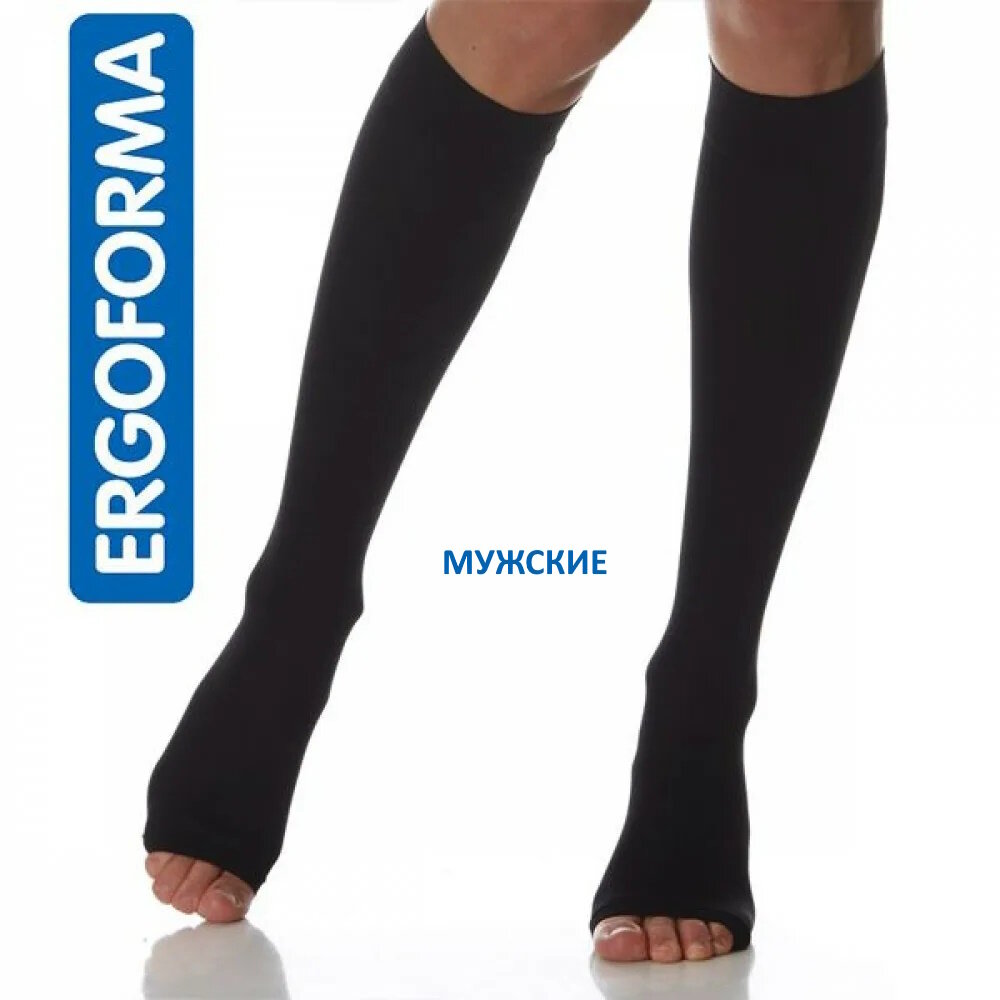 Картинки Гольфы 322_ERGOFORMA 2класс (23-32мм) мужские открытый носок, раз. 5, Черный