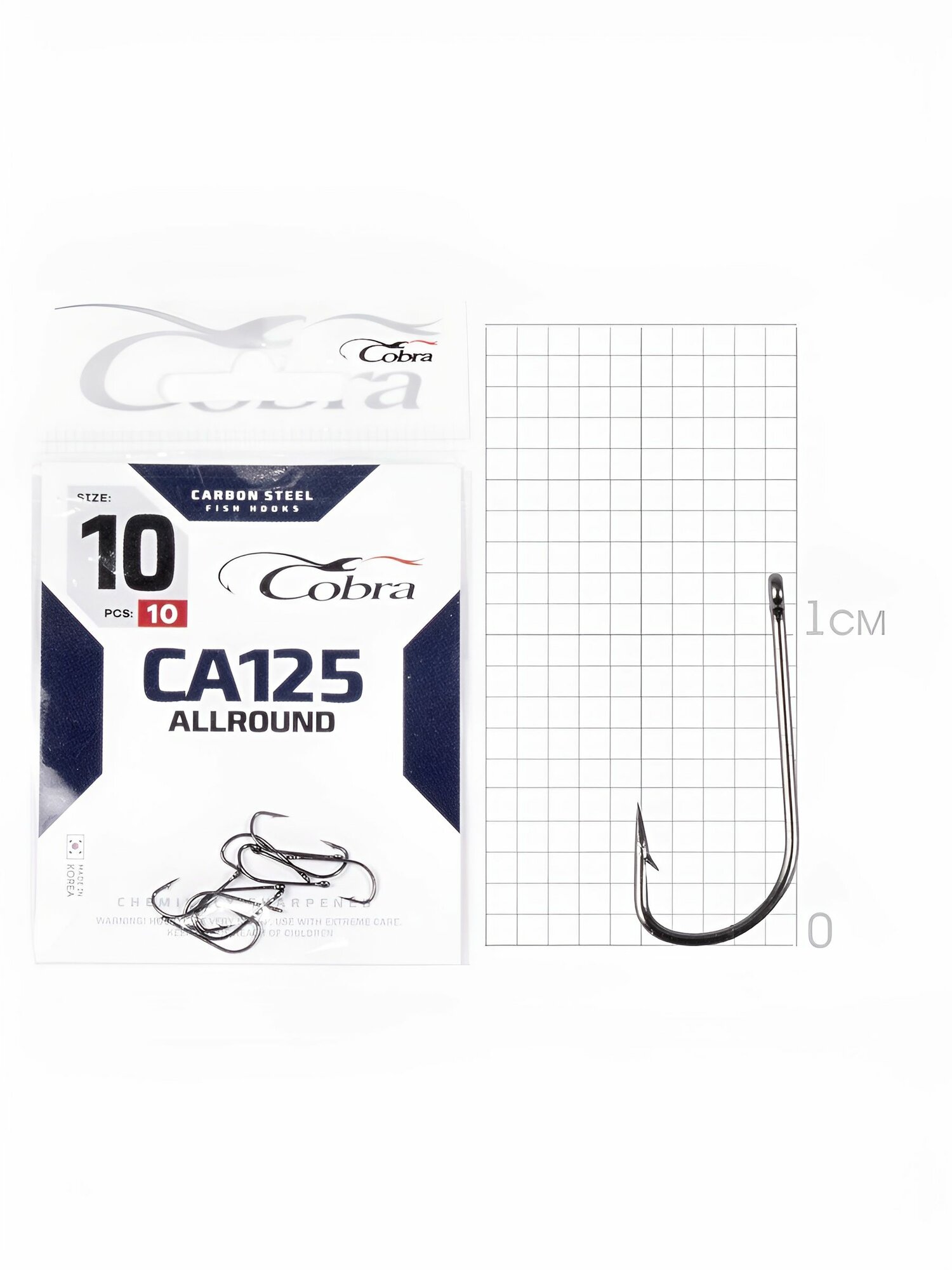 Крючки Cobra Allround STRUGER CA125 разм. 10 одинарные 10шт.