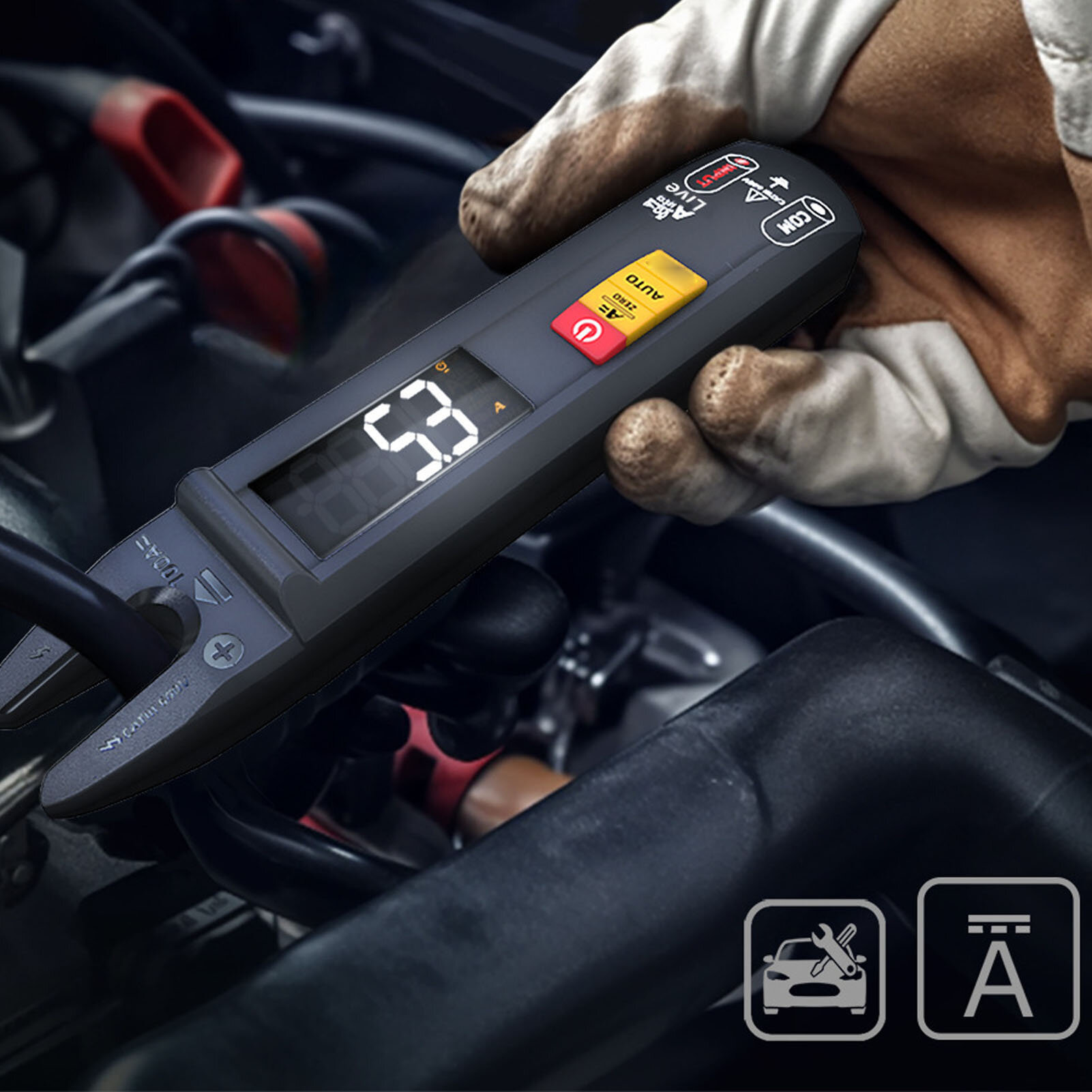 Токовый измеритель Clamp Multimeter, ABS, 3 в 1, автоматический диапазон, NCV, для электрических работ