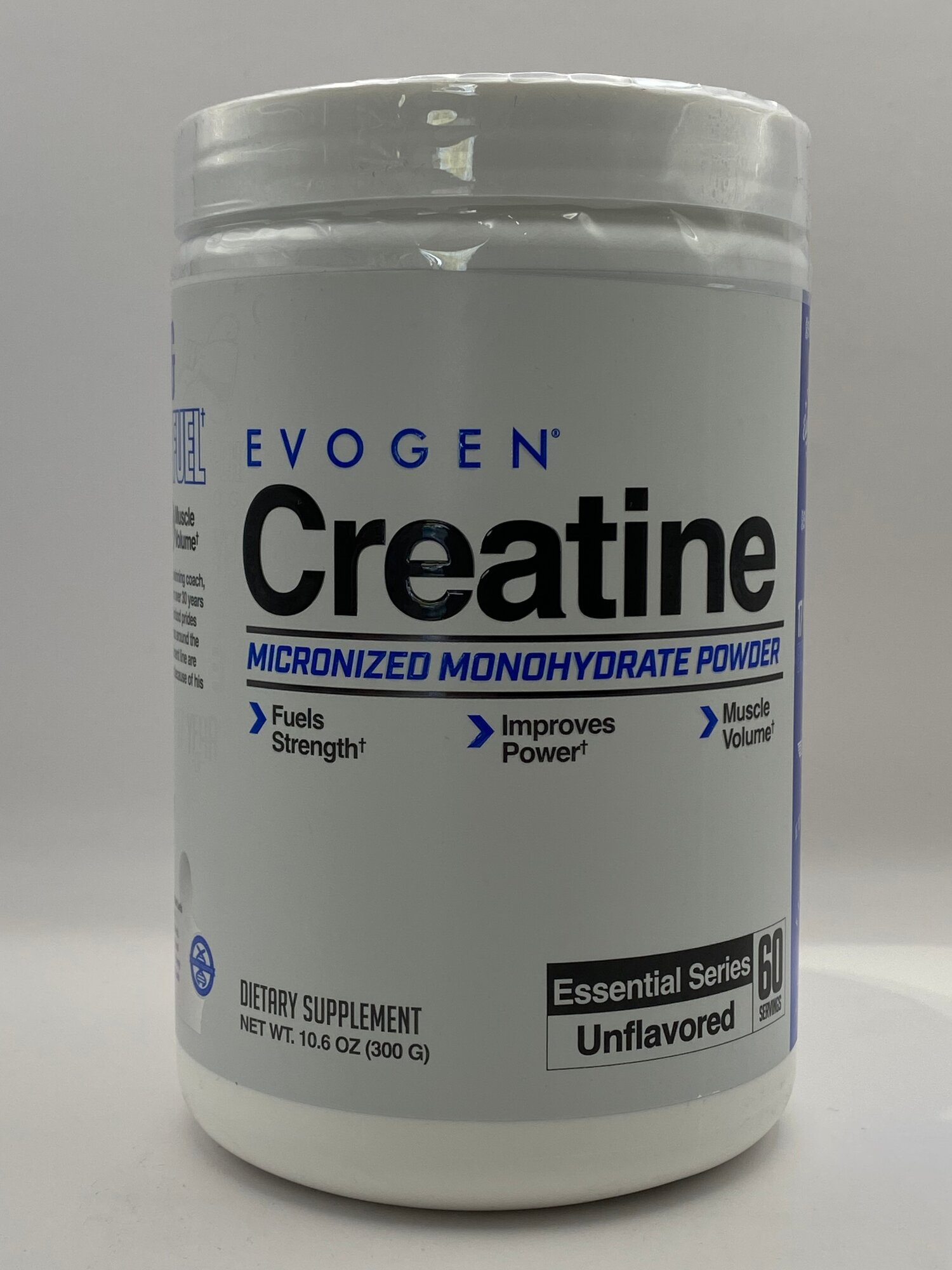 Креатин Evogen, креатин моногидрат, порошок, без вкуса, 300г, 60 порций