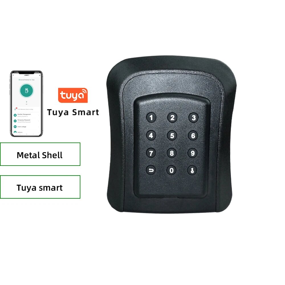 RAYKUBE K01C IP65 Водонепроницаемый металлический умный настенный замок для ключей с замком Tuya/TT Lock APP/разблокировка пароля Tuya Metal A