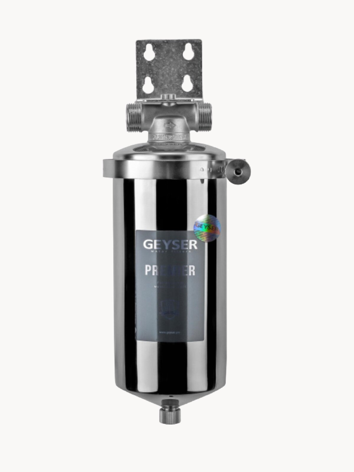 Корпус магистрального фильтра Гейзер Премьер 10BB 1", для горячей воды, защита сантехники, бытовых приборов, 50754