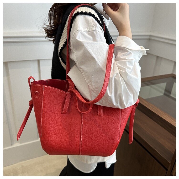 Сумка-рюкзак  Сумка женская, через плечо, тоут, А4, красный — фото 1