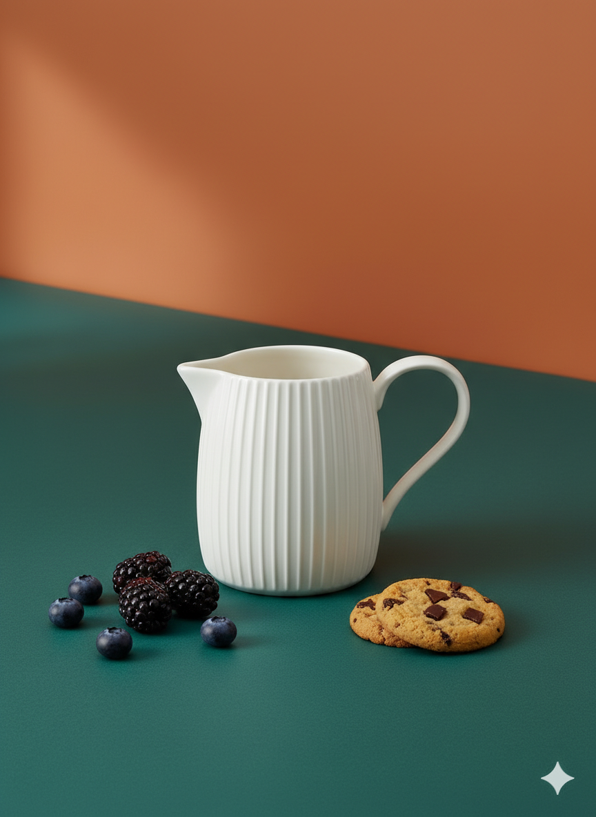 Молочник 250 мл Soft Ripples, Dual Glazing для молока сливок соуса фарфоровый белый Liberty Jones LJ00008