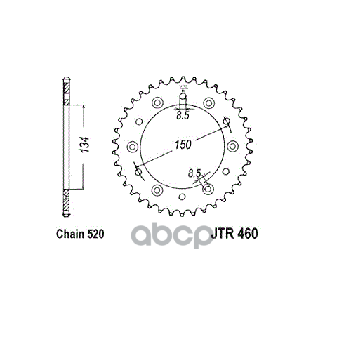 Звезда Мотоциклетная Jt Jtr460.46 JT Sprockets арт. JTR46046