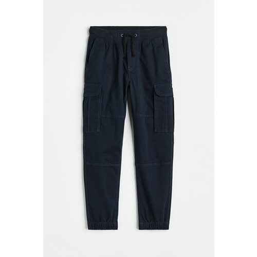 Брюки H&M, размер 146, синий брюки карго женские однотонные с эластичным поясом и множеством карманов