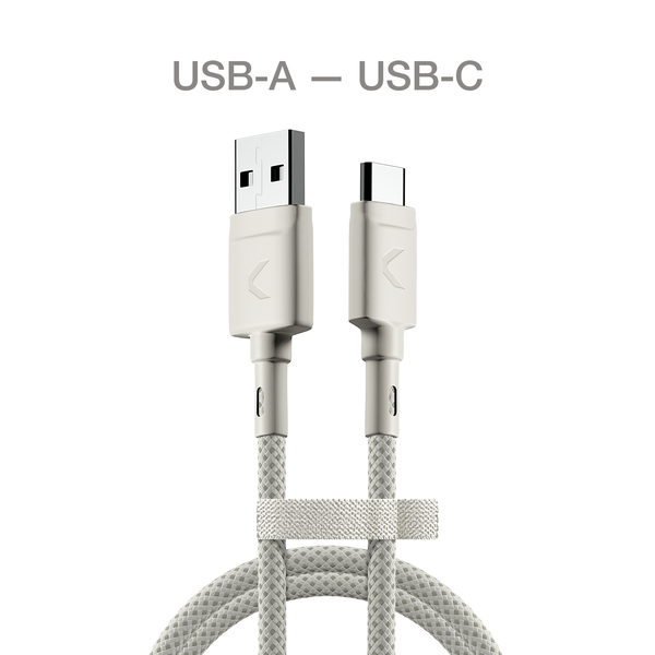 Кабель COMMO Range Cable USB-A (3.0) — USB-C, 1.2 м, Light Gray