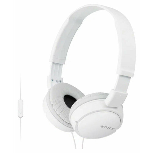 Наушники проводные Sony MDR-ZX110AP белые, 1,2 м