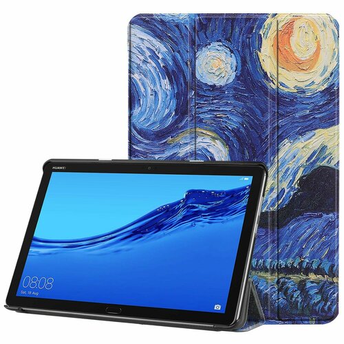 чехол для huawei mediapad t5 10 ags2 w09 w19 l09 l03 флип чехол для honor pad 5 10 1 дюйма умный кожаный магнитный чехол подставка Чехол MyPads для планшета Huawei MediaPad M5 Lite 10.1 BAH2 W19/L09/W09, дюйма