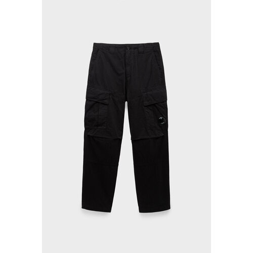 фото Брюки карго c.p. company microreps loose cargo pants зимние, повседневные, свободный силуэт, карманы, размер 52, черный