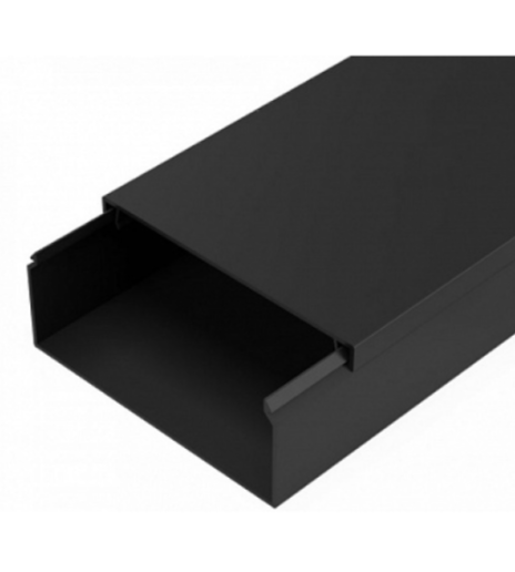 Кабель-канал CLASSIC цвет черный 2-й замок размер 20х12х1000 мм (комплект 4 метра)