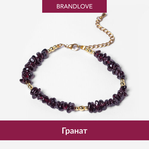 Браслет-нить BL Jewelry Dolcezza, турмалин, гранат, хромдиопсид, апатит, хризолит, 1 шт., размер 18 см, бордовый