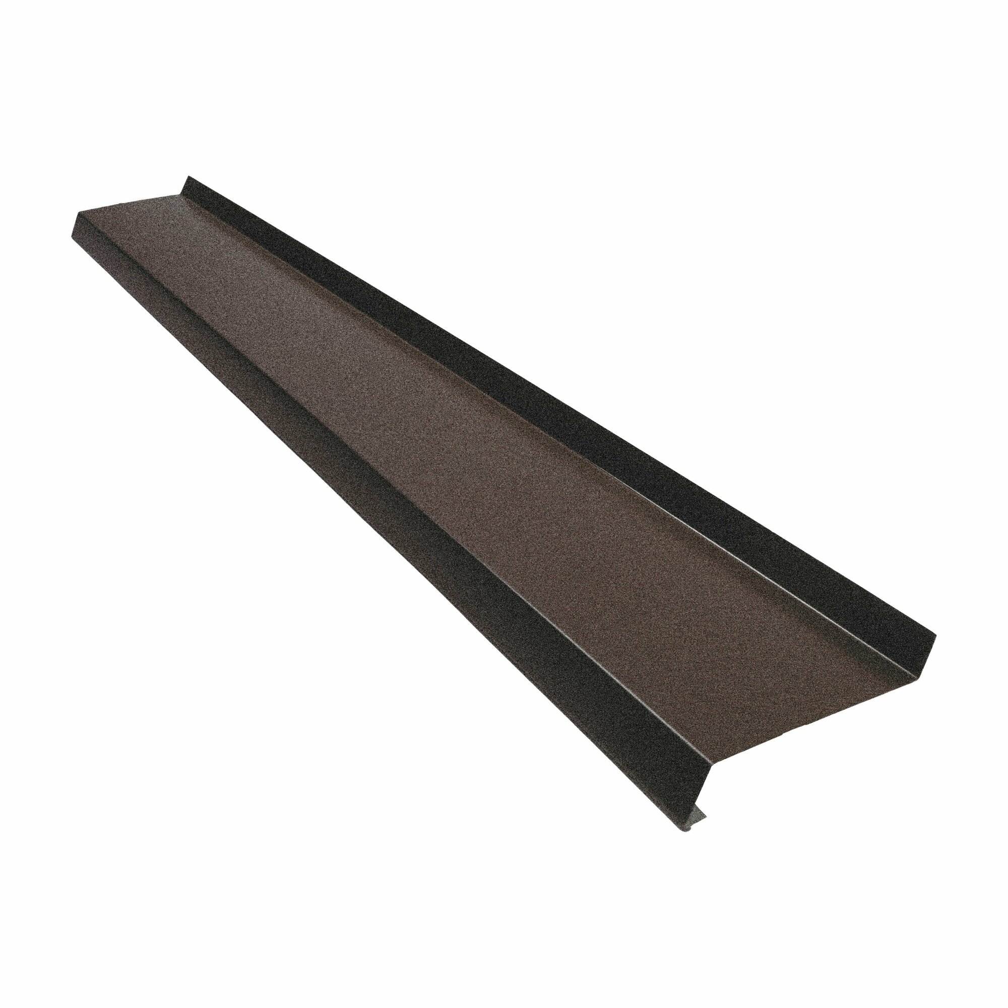 Изображение Отлив цокольный 100мм матовый (Satin,Drap) RAL-8017 коричневый 1250мм 4шт