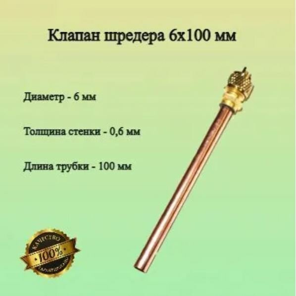 фото Клапан шредера 6х100 мм