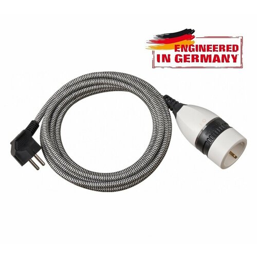 1161830020 Brennenstuhl удлинитель-переноска Quality Plastic Extension Cable 5м, 1 роз, серый