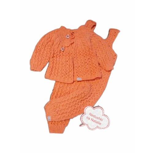 Комплект одежды   для девочек, повседневный стиль, размер 62/68, оранжевый