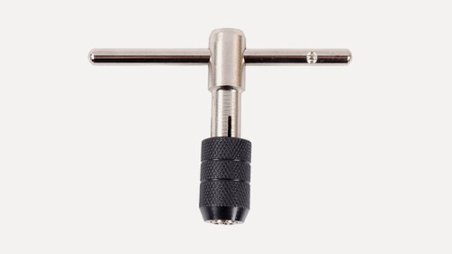 Изображение товара Метчикодержатель BERIL, Цанговый зажим, сталь, М6-М12, с Т-образной рукояткой, хромированное покрытие