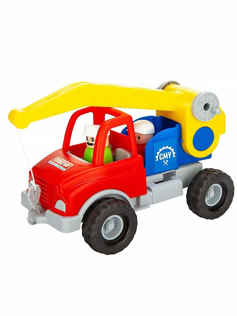 Машинка Автокран + 2 фигурки Stellar 01458 — фото 1