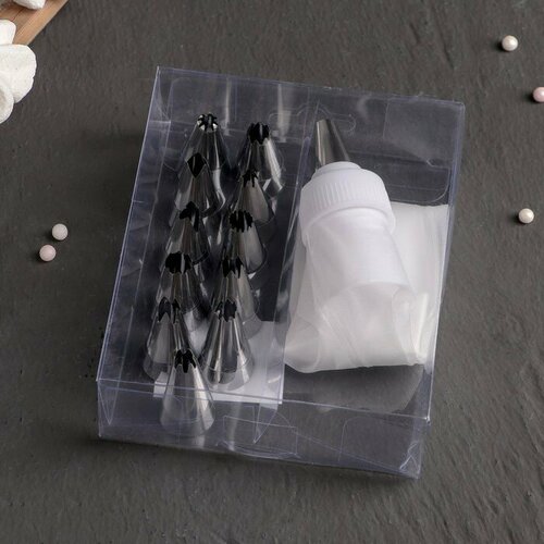 Мешок кондитерский многоразовый 12 насадок 2616 450₽