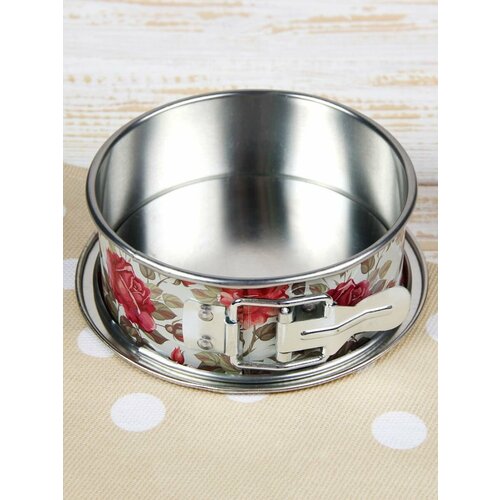 Форма для выпечки разъёмная «Розарий», 13×4,7 см, цвет серебряный