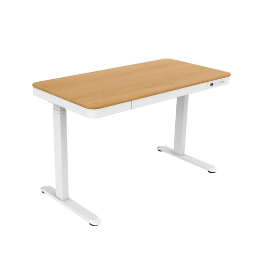 TableSage ET119W-C /Цвет белый, столешница клен/ Стол с электрической регулировкой высоты , столешница в комплекте 1204-604мм