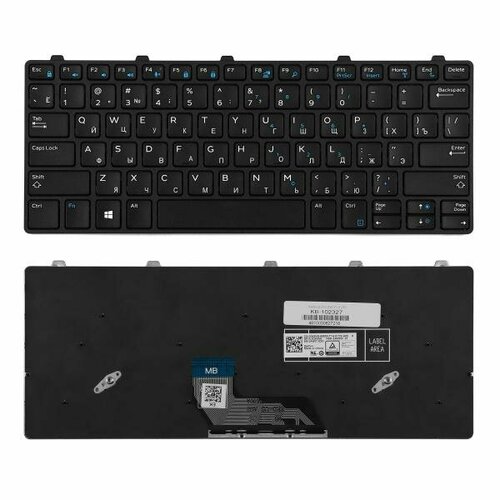 Клавиатура для ноутбука Dell Inspiron 11-3180, 3189 Series. Плоский Enter. Черная, с рамкой. PN: 5XVF4, HNXPM, PK131X23A00 клавиатура для ноутбука dell inspiron n5110 15r чёрная с рамкой гор enter