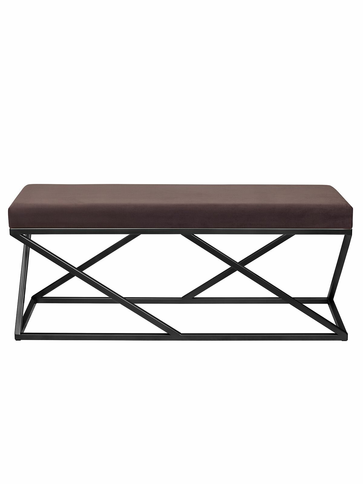 Банкетка в прихожую черная/велюр Kashtan 1100х400х450 ZUMA