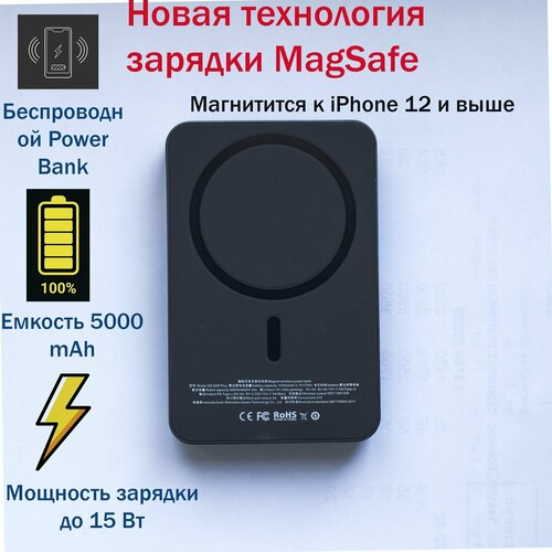 Беспроводной PowerBank беспроводная зарядка iphone магнитный повербанк 3000₽