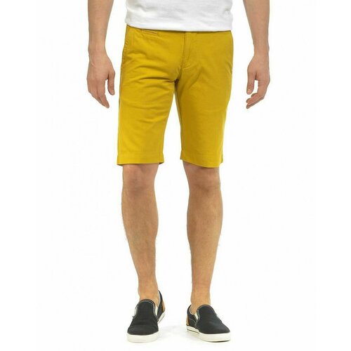 фото Шорты knowledge cotton apparel, размер 38, желтый