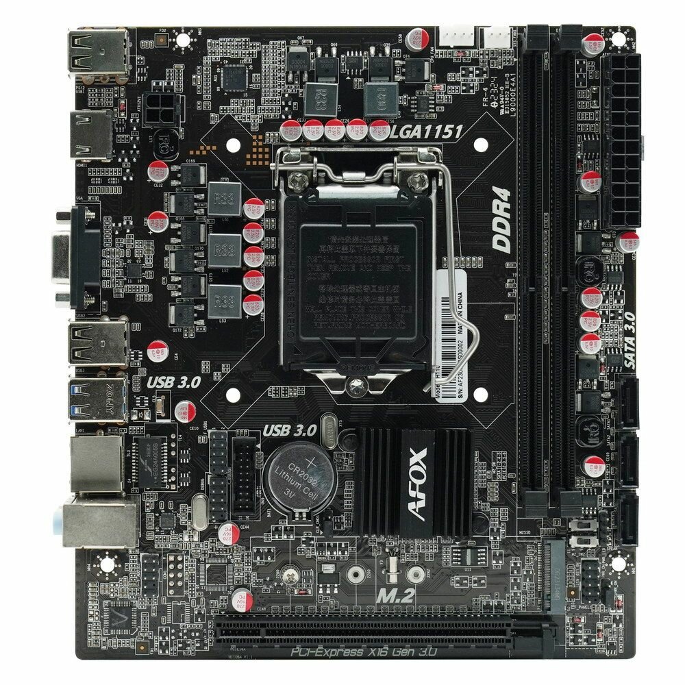 Материнская плата Afox IH110D4-MA5-V2 H110 INTEL Socket 1151 DDR4 VGA HDMI Micro-ATX