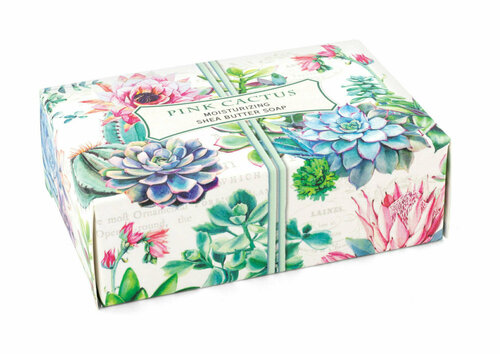 Мыло в подарочной коробке Michel Design Works Pink Cactus Boxed Single Soaps