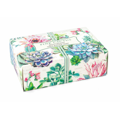 Мыло в подарочной коробке Michel Design Works Pink Cactus Boxed Single Soaps michel design works honey almond boxed single soaps