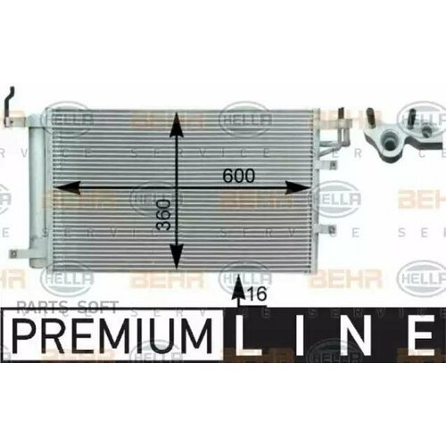 BEHR-HELLA 8FC351303081 Конденсатор кондиционер 17780₽