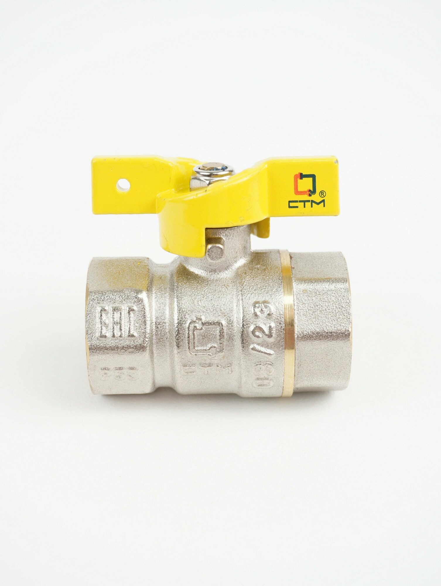 фото Кран шар. для газа 3/4 г/г бабочка СТМ ГАЗ (CGFFB034)