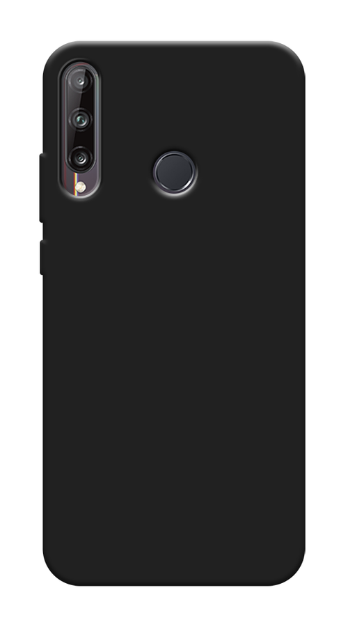 Матовый силиконовый чехол на Huawei P40 lite E / Хуавей P40 Lite E с защитой камеры, черный