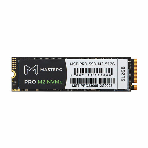 Твердотельный накопитель SSD Mastero 512Gb PRO 2280 M2 MST-PRO-SSD-M2-512G 709000₽