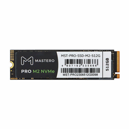 Твердотельный накопитель (SSD) Mastero 512Gb PRO 2280 M.2 (MST-PRO-SSD-M2-512G) твердотельный накопитель ssd wd red 2тб m2 2280