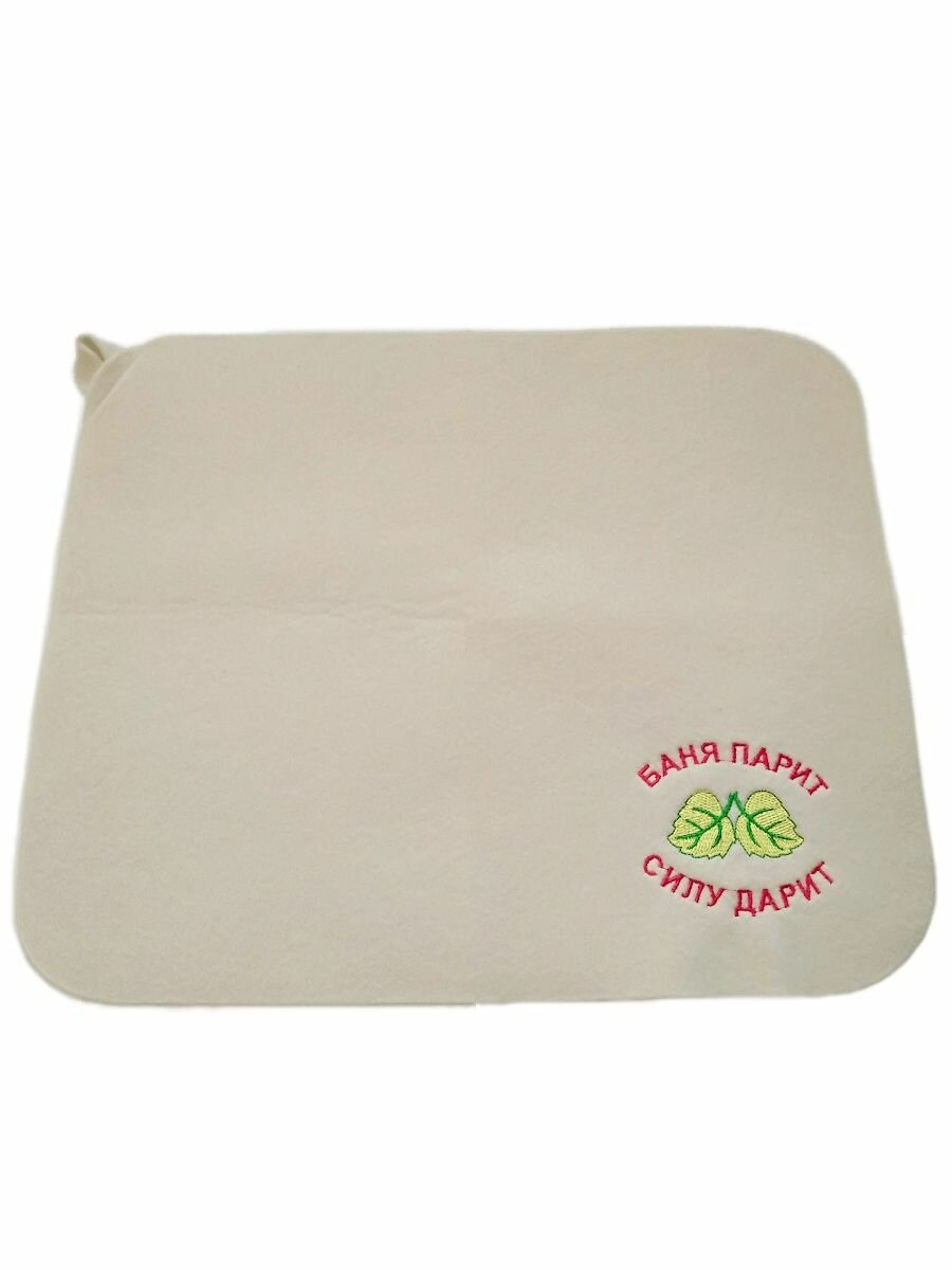 фото Коврик для бани и сауны 50х40 см, лежак из войлока подстилка сидушка