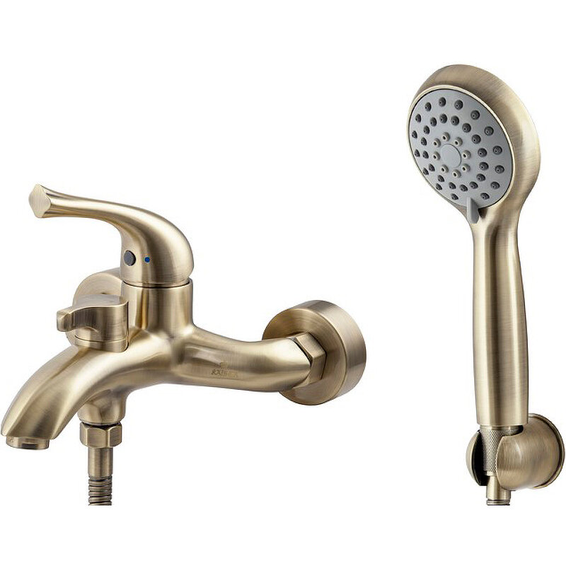 Смеситель для ванны KAISER Comba 48022-1 к/н 35 с душем бронза
