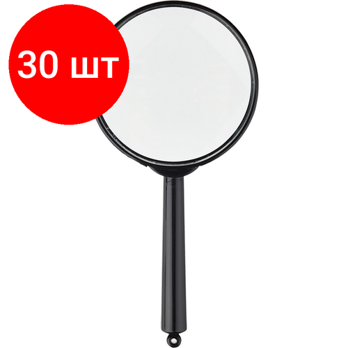 Комплект 30 штук, Лупа Attache, увеличение х6, диаметр 60мм, цв. черный, карт/кор.