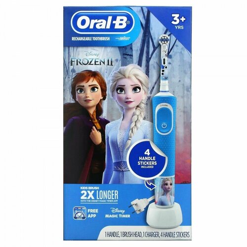 Детская электрическая зубная щетка Oral-B Vitality Kids Frozen Холодное сердце D1004232K подарочная упаковка 469000₽