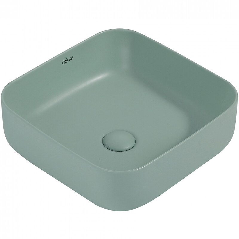 фото Раковина-чаша Abber Rechteck 39 AC2211MCG Светло-зеленая матовая