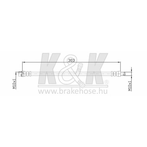 Шланг тормозной передний FT2798 K&K FT2798 | цена за 1 шт