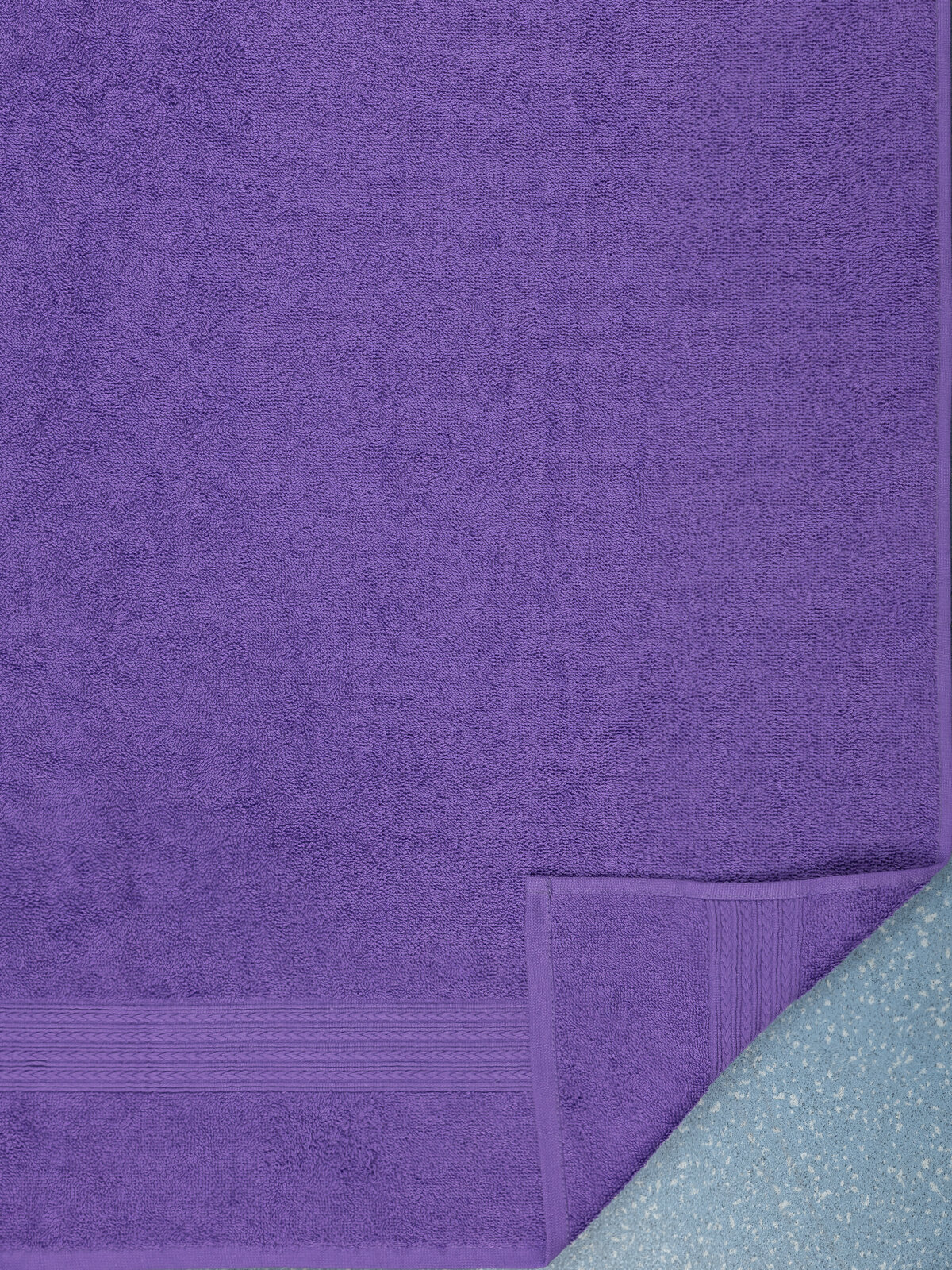 Полотенце махровое набор 3 шт Фиолетовый - фотография № 6
