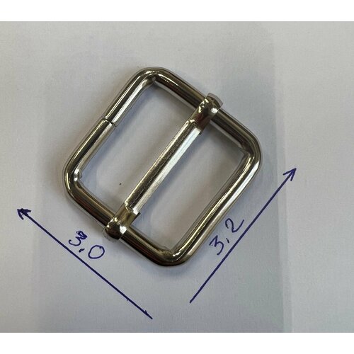 Пряжка для ремня XL ZOLO, 32x30 мм, внутренний 2.5 мм, никель, упаковка 20 шт канатная дорога 32x30 мм ral9010 hkl3030 3 – kleinhuis – 4011126344967