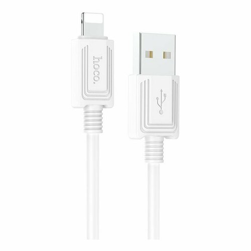 Дата-кабель Hoco X73 USB-Lightning (2.4 A) 1 м, белый cable кабель usb hoco u29 led displayed timing для lightning 2 0 a длина 1 2 м белый
