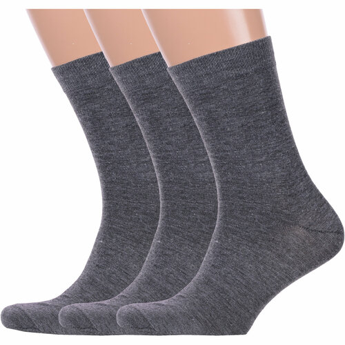 Носки HOBBY LINE, 3 пары, размер 39-44, серый носки hobby line 3 пары размер 39 44 серый