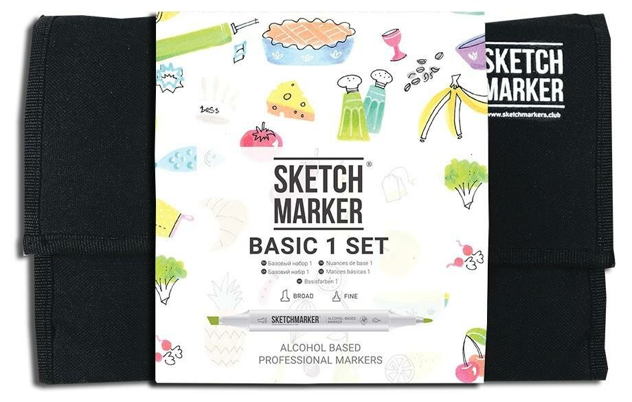 Набор маркеров Sketchmarker Basic 1 set 24 Базовые оттенки сет 1 (24 маркера + сумка органайзер) - фото №14