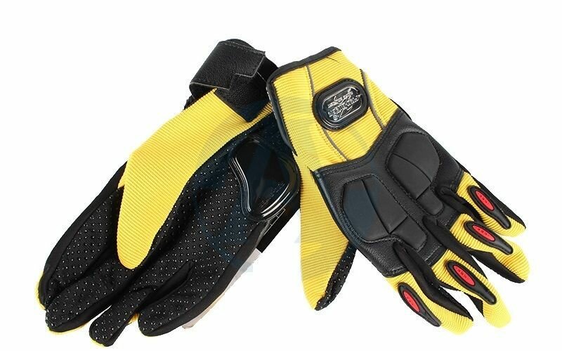 Перчатки кросс PRO-BIKER MCS-22 желтые для питбайка, мотоцикла кросс эндуро, размер L