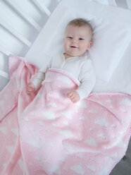Плед плюшевый 100х118 см для новорожденных Baby Nice "Облака", розовый